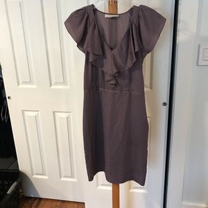 Anne Taylor Loft Purple Ruffle Dress
